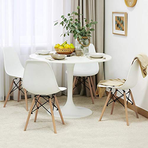 image for Yaheetech Dining Chairs Modern Side Shell Eiffel DSW Chairs with Beech