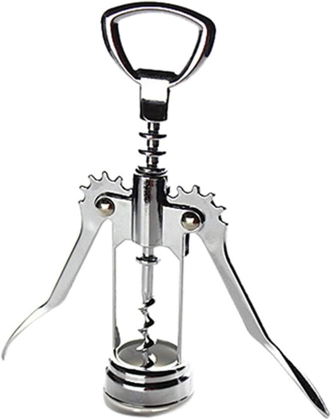 Sacacorchos Multifuncional de Metal Rojo de Acero Inoxidable con Mango de Camarero, Accesorio para Utensilios de Cocina.