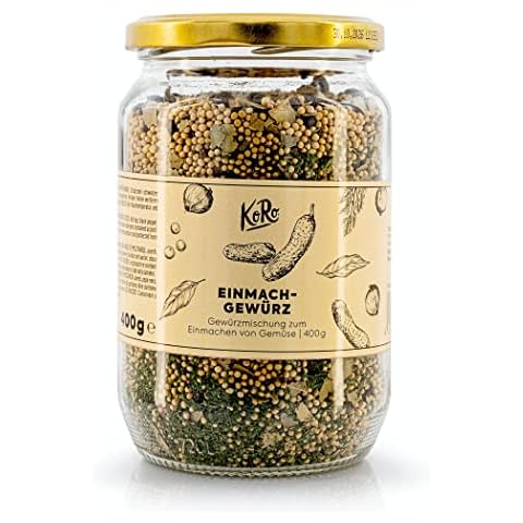KoRo - Einmachgewürz 400 g - Gewürzmischung zum Einlegen von Gemüse - Würzig-herb im Geschmack - Leckere Gewürze im 400 g Glas Cover