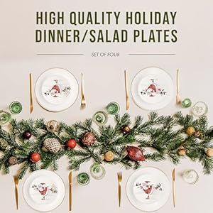American Atelier Christmas Twig Holiday Dinner Plate (Set of 4) - Holiday-Themed Earthenware Everyday Plates for Dinner, Salad, Pasta - Decorative 11-Inch Festive Dishes for Special Occasions American Atelier Christmas Twig Holiday Dinner Plate Set of 4 Holiday Themed Earthenware Everyday Plates for Dinner Salad Pasta Decorative 11 Inch Festive Dishes for Special Occasions