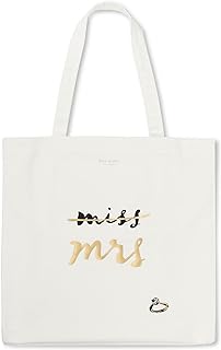 Cute Canvas Tote Bag for Women, Canvas Beach Bag, Bridal Book Tote with Pocket, Miss to Mrs…