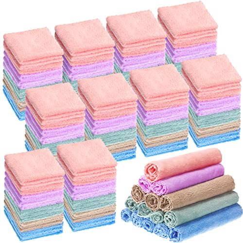 150 Pieces Baby Washcloths Bulk 10 x 10 Inch Baby Face Skin Wash Cloths Towels Set Absorbent Wash Clothes for Babies Wash Cloths for Newborns Gentle on Skin