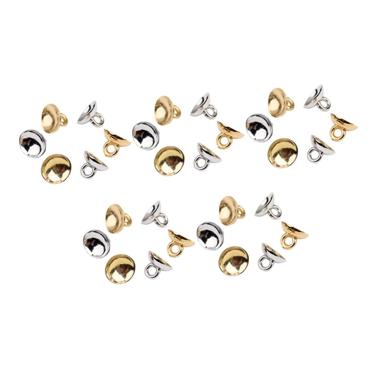 IWOWHERO Sturdy Bowl Shaped Noodle Bowl Bracket Beads for Jewelry Pearl Pendant Connector