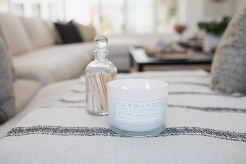 Miniatura 6 de Sand + Fog Vela perfumada – Vainilla de Tahití – Aromas y tamaños adicionales – Mecha 100% algodón sin plomo – Velas de lujo para ambientar –