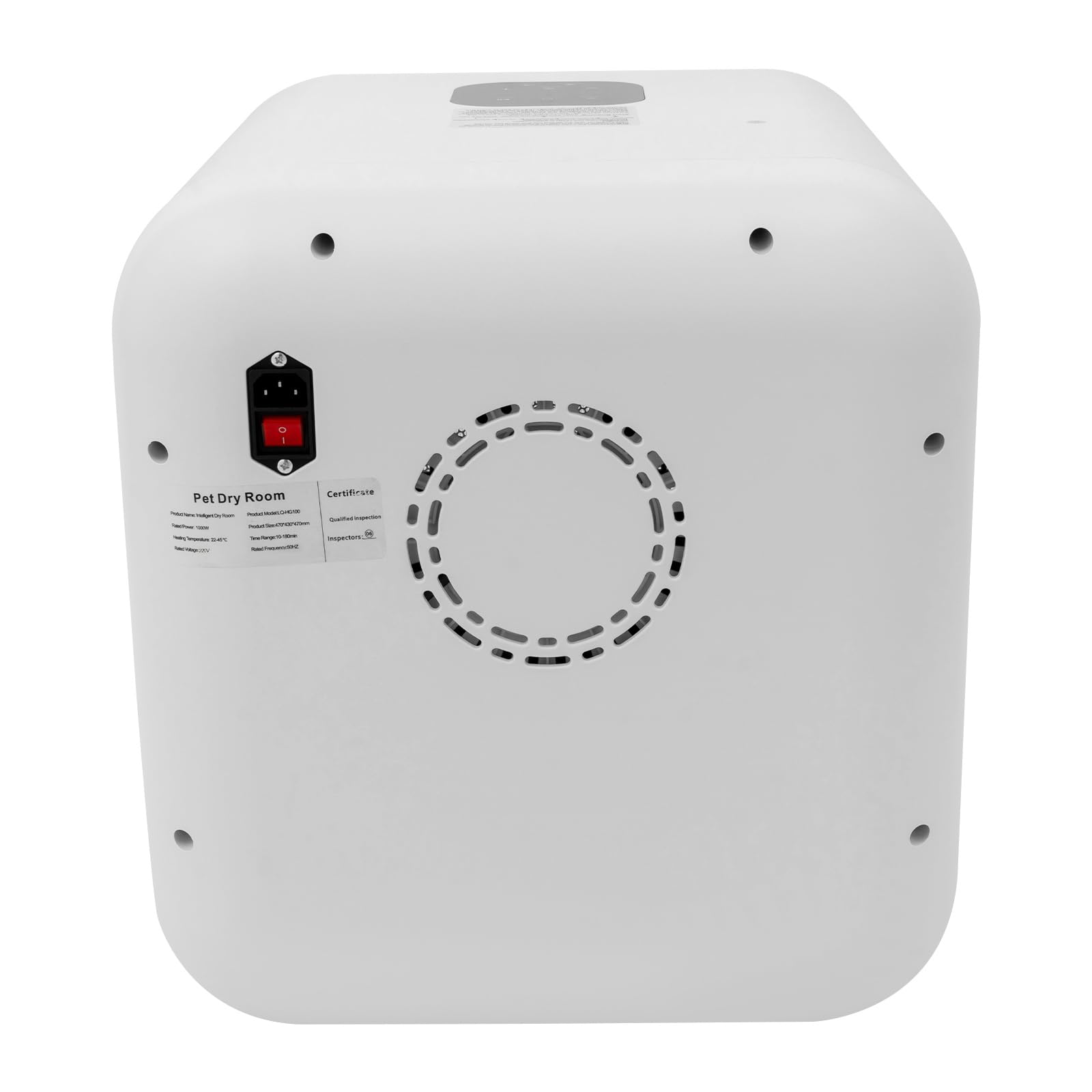 Asciugatrice elettrica per animali domestici 62L 800W 22-45°C 10-180 min