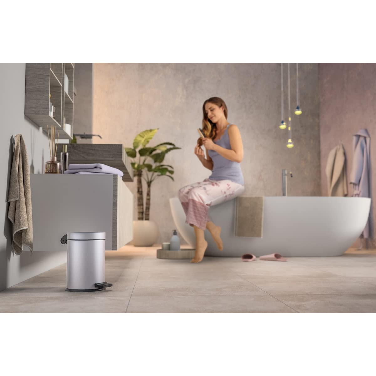 Hailo Pedal Bin - 4L White -5