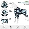 LovinPet Big Dog Onesies, Pet Anxiety Relief Shirt, Sun Protection Dog Onesie, Comfy Stretchy Fabric, Sage Print, Big Dog Surgery Recovery PJ's, Dog Party Apparel, Black L #2