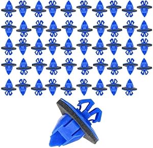 Mean Mug Auto 201525-6133B 50x Fender Flare Rocker Molding Retainer Clips with Sealer - Compatible with Toyota - Replaces OEM #: 75495-35010 (50Pcs-75495-35010-Blue-Clips)