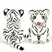 GUDVES White Tiger Plush Toy - 7.8