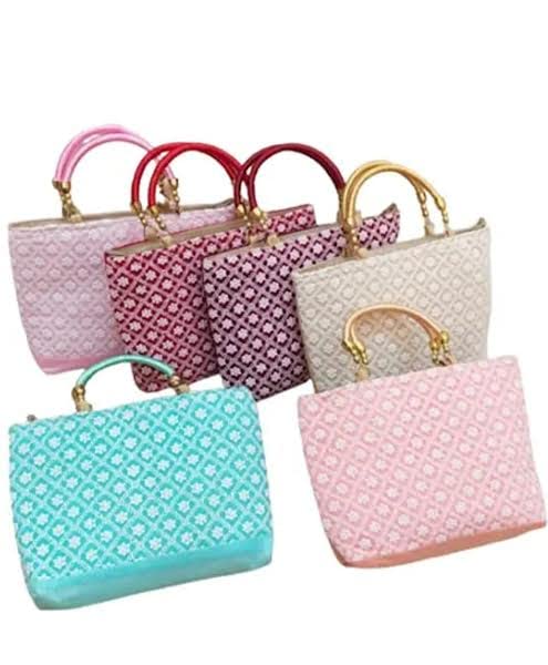 Ankit Traders Floral Royal Batwa Bag Bridal Purse Women Handbag Shagun Pouch Return Gifts (Pack of 20) (B09XJ33H9Y) Amazon Price History, Amazon Price Tracker