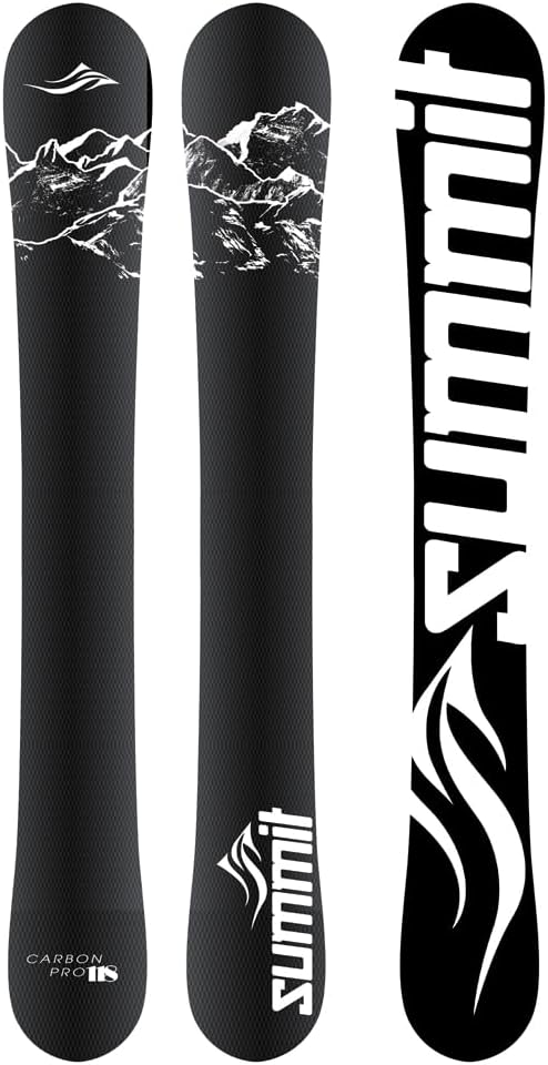 Summit Carbon Pro 118 cm Skiboards Short Skis with Atoimic Ski Bindings Adjustable.