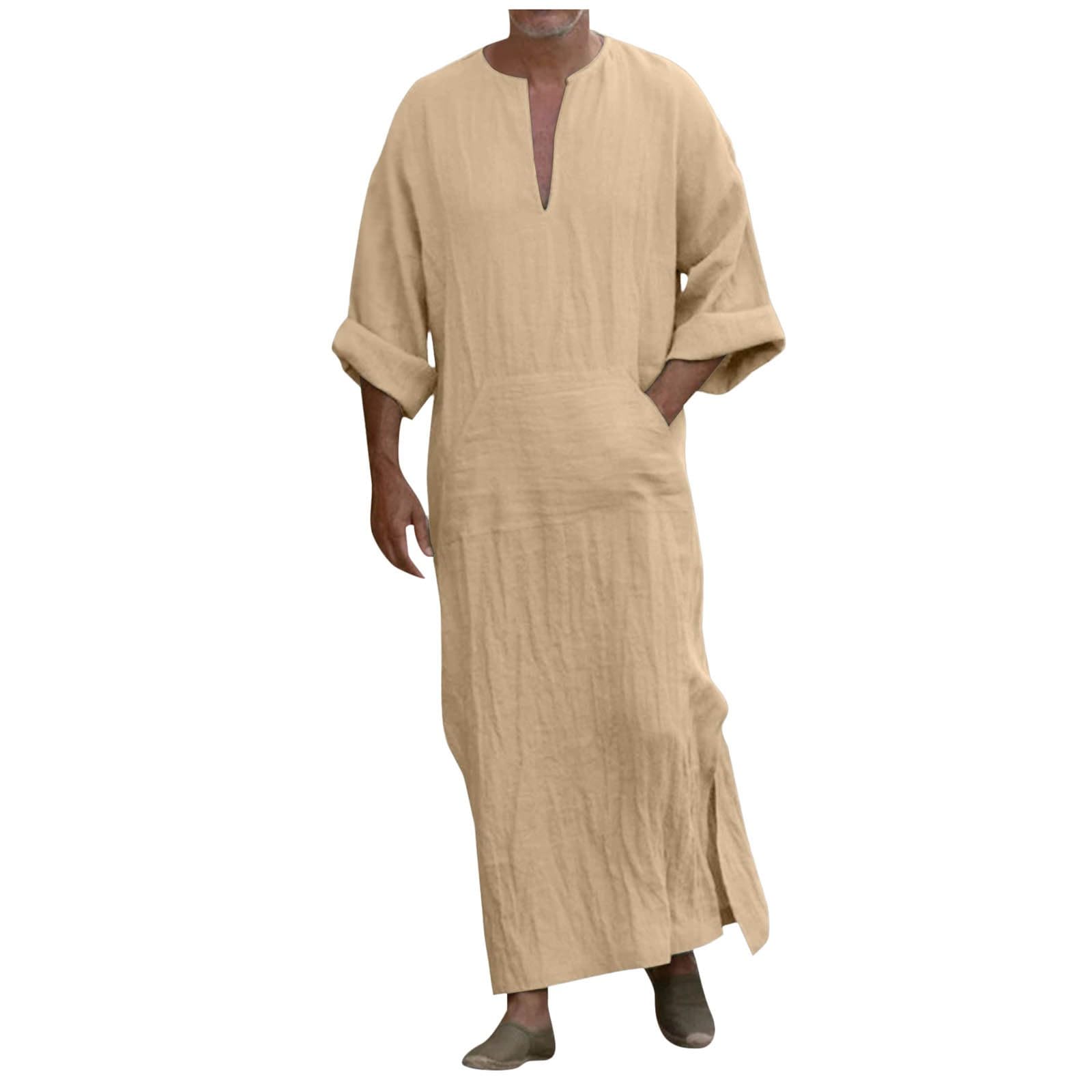 Caftan Homme Manches Courtes Robe Ample Contre la Chaleur - 5