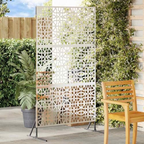 Sichtschutz Grau Stahl, 100x50x180 cm, Metall Garten Sichtschutzzaun, Robuster Outdoor Zaun für Terrasse und Garten, Langlebige Privacy Paneele
