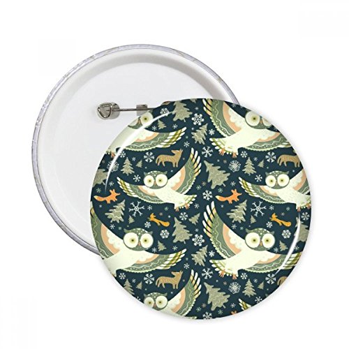 Cadeaux multicolores DIYthinker 5 badges ronds oiseaux hiboux pour anniversaire