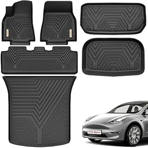 YITAMOTOR Floor Mats for Chevy Suburban/GMC Yukon XL 7 Seats 2021-2026, Custom Fit All Weather Anti-slip TPE Rubber Mat, Super Duty Suburban Accessories, Yukon XL Floor Liners, 3 Row & Cargo