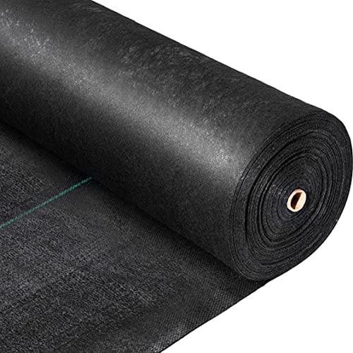 Garsum 5oz Garden Weed Barrier Landscape Fabric Durable & Heavy-Duty Weed Block Gardening Mat, Commercial Ground Cover Eco-Friendly,Easy Setup, Superi