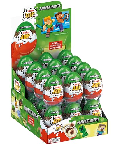 Kinder Joy Überraschungsei mit leckerer Milch- und Kakaocreme Knusperkugeln und 1x Spielzeug oder einer beliebten Sammelfigur 24 kinder Joy à 20 g