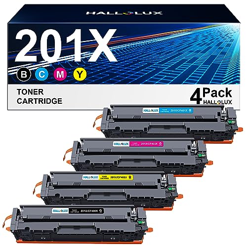 201X 201A Cartuchos de Tóner 201 X 201 A Compatibles para HP CF400X CF400A para HP M277dw Color LaserJet Pro MFP M277 M252dw M277n M274n M252n M252 M277c6 (Negro, Cian, Magenta, Amarillo, Pack de 4)
