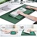 Ospelelf Keyboard Wrist Rest Stand Pad and Ergonomic Mouse Pad Set with Large Mousepad, Memory Foam Comfort, Premium Office Desk Accessories for Pain Relief, Green
