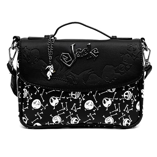 Disney Bag, Cross Body, The Nightmare Before Christmas NBC Jack Skellington, Vegan Leather, Black