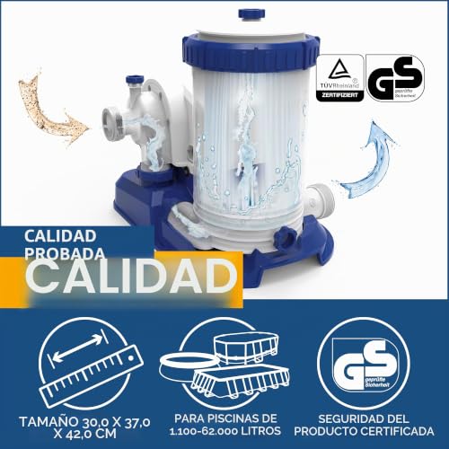 Miniatura 4 de Bestway 58391 Flowclear Bomba De Filtro 9.463 L H, 220 240 V 50hz, Transformador 12 V Kl. 3, 350 W, Tüv Gs H, Multicolor
