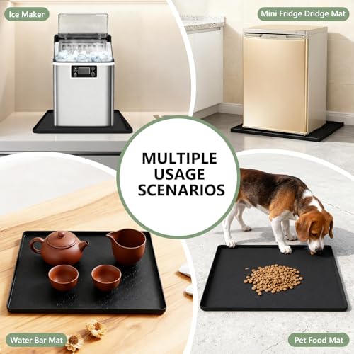 AKEfit Heat Resistant Silicone Mat, Non-Slip Waterproof Air Fryer Mat for Kitchen Countertops, Oven, AC,Stove Top & Dining Table Protection (BLACK) - Image 8