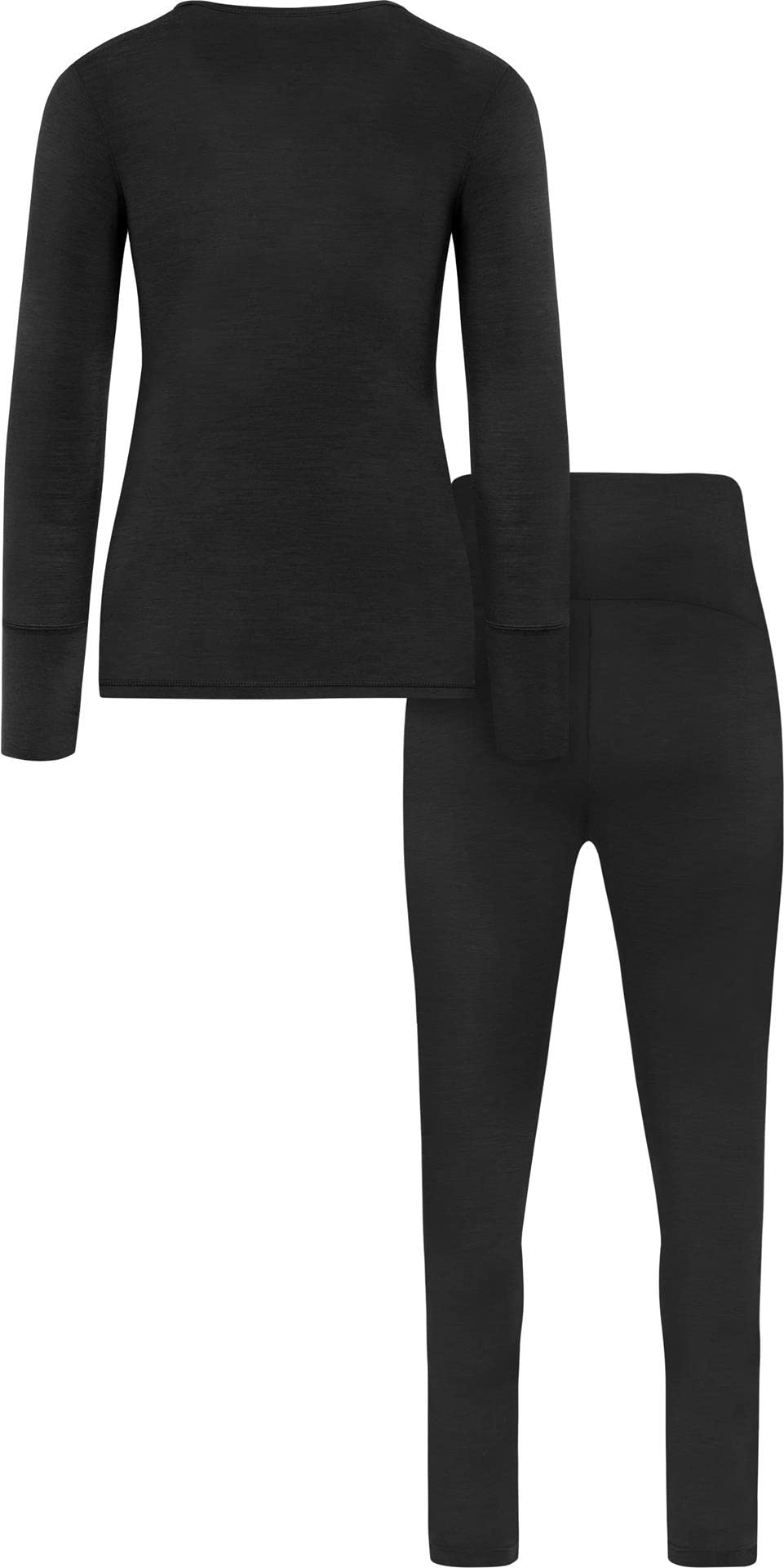 normani Damen Merino Umstandsmode Unterwäsche-Set Garnitur Stillshirt Umstandspullover und Umstandshose aus RWS zertifizierter Merinowolle und Elasthan