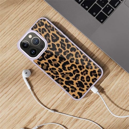 Coque antichoc iPhone 14 Pro Max léopard violette pour éviter les bris d'écran de 6,7" - 6