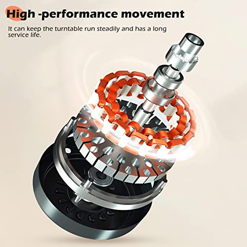 Drehteller Elektrisch 10kg 14.6cm Wiederaufladbar 3 Einstellbare Geschwindigkeiten Drehscheibe Elektrisch 360 Grad Aufnahmen Automatische Drehplattform für Schmuck Fotografie Produktanzeige