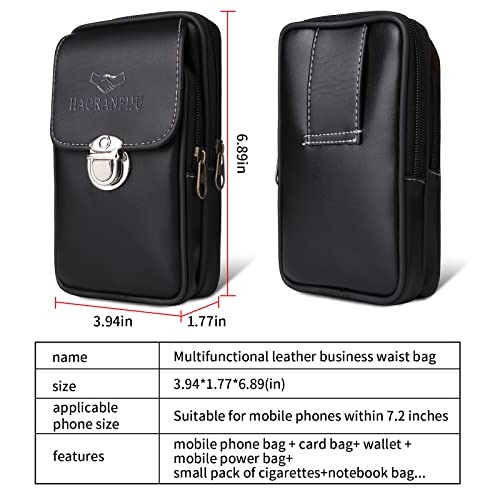 Phone Holster For Blackberry Keyone Zipper Wallet Case With Beltclip Pu Leather Credit Cash Card Pouch Holder Flip Cell Carrying Bag Cover Accessories Mobile Purse Key1 Key 1 One Bbb100-1 Men Black #TOP5