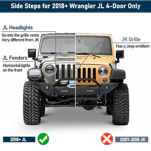 Estribos Laterales Jeep Wrangler JL 2018-2026 miniatura 2