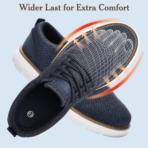 Image of Men's Breathable Mesh Comfortable Business Casual Shoes with Sneakers Design for Long Standing, Office Work, Formal Occasions & Walking