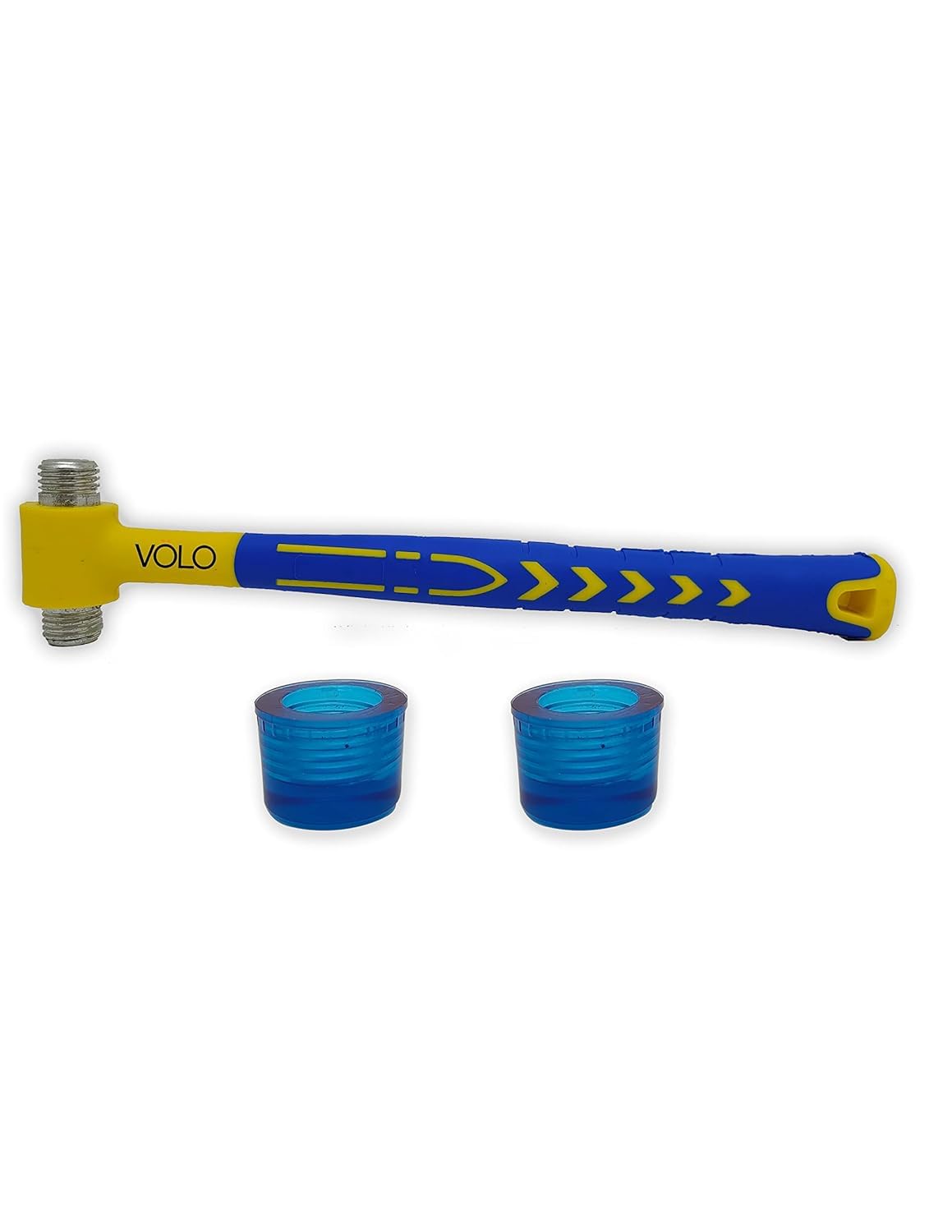HYDERON Long Lasting Double-Faced 25mm Hammer β Nylon Hammer Head and Rubber Mallet Head (Color: Blue) 2