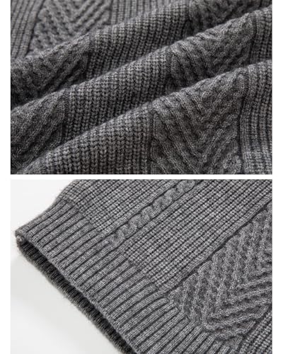 Men's Half Button Pullover Sweater Solid Color Lapel Knitted Sweater Casual Business Work Top4