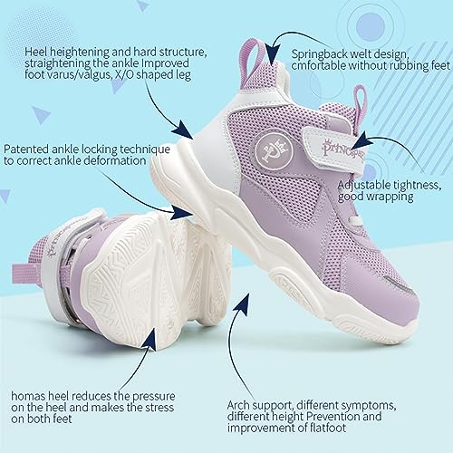 princepard Orthopedic Sneakers for Toddlers and Kids with Ankle and Arch Support,Lightweight and Breathable4