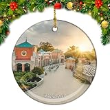 Ohio Toledo Zoo USA America Christmas Xmas Ceramic Ornaments Tree Home Decor Double Sided Printed Souvenirs Pendant for Pendant 3 Inch