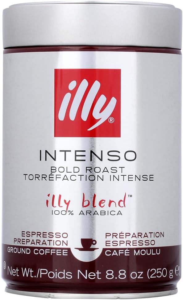 Ground Espresso Coffe, Dark Roast, 8.8-Ounce Tins (Pack of 2) by illy [Foods]