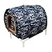 Baoblaze Outdoor Cat House Stray Cat Shelter Weatherproof Insulated Elevated Feet Pet House Kitty Shelter for Community Backyard Patio, L Blue