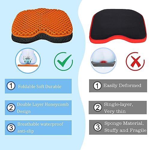 Image of NEW-Vi Anti-Slip Kayak Seat Cushion - Waterproof Thicken Gel Boat Kayak Canoe Rowing Stadium Pad for Sit in Kayak Chair Kayak Accessories Equipment Gear for Fishing Kayak