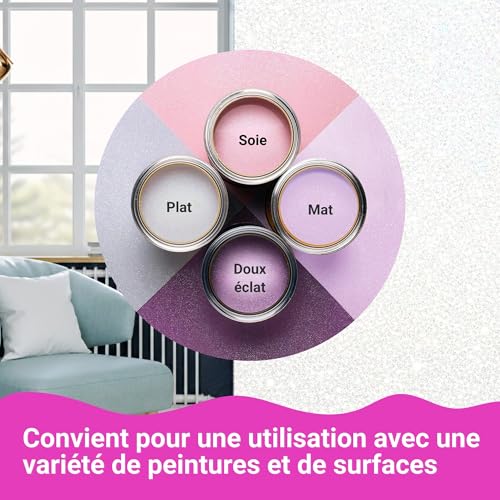 Levaka 150 grammes Additif Paillette pour Peinture Nacre - 2 Tampons Récurants Inclus - Mélangez avec Peinture Murale à Emulsion pour un Effet Pailleté sur les Murs le Plafond le Bois – vue 5