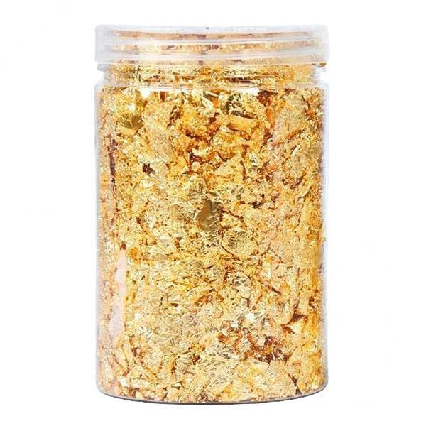 Bnf® 6xGold Leaf Flake Huge Beautiful Flakes for Crafts Nail Art 10g Gold Health & Beauty Nail Care Manicure & Pedicure Nail Art Accessories-image-18