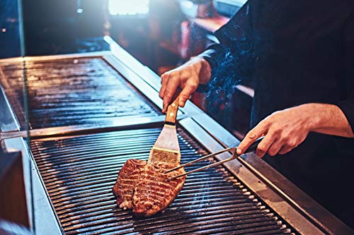 Tramontina Landhaus Grillspachtel 25 cm, Edelstahl, Griff aus FSC-zertifiziertem Holz