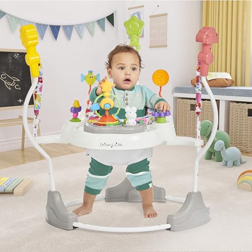Dream On Me Zany 2-in-1 Activity and Center Bouncer in Elephant Print - image 2