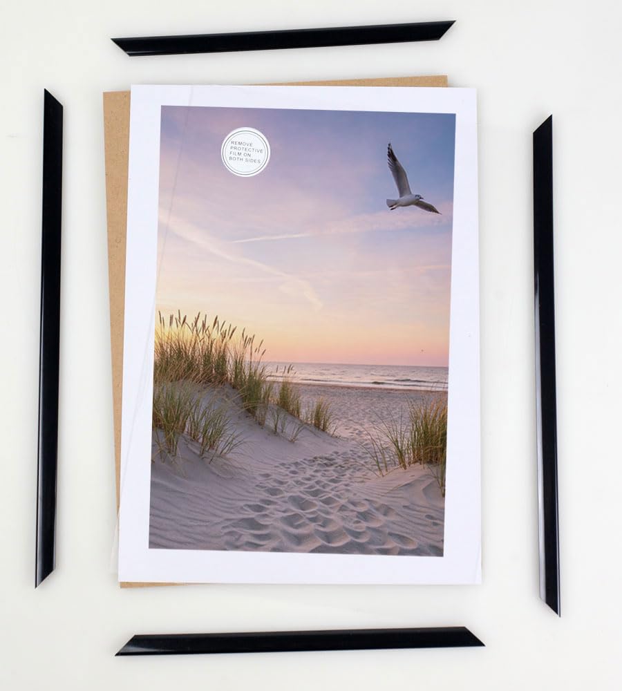 IDEAL TREND 3er 5er 10er Set Bilderrahmen Fotorahmen aus Kunststoff Bilder Foto Posterrahmen Collage AC-6 Wanddeko: Farbe: 10er Pack Schwarz | Format: 30x45