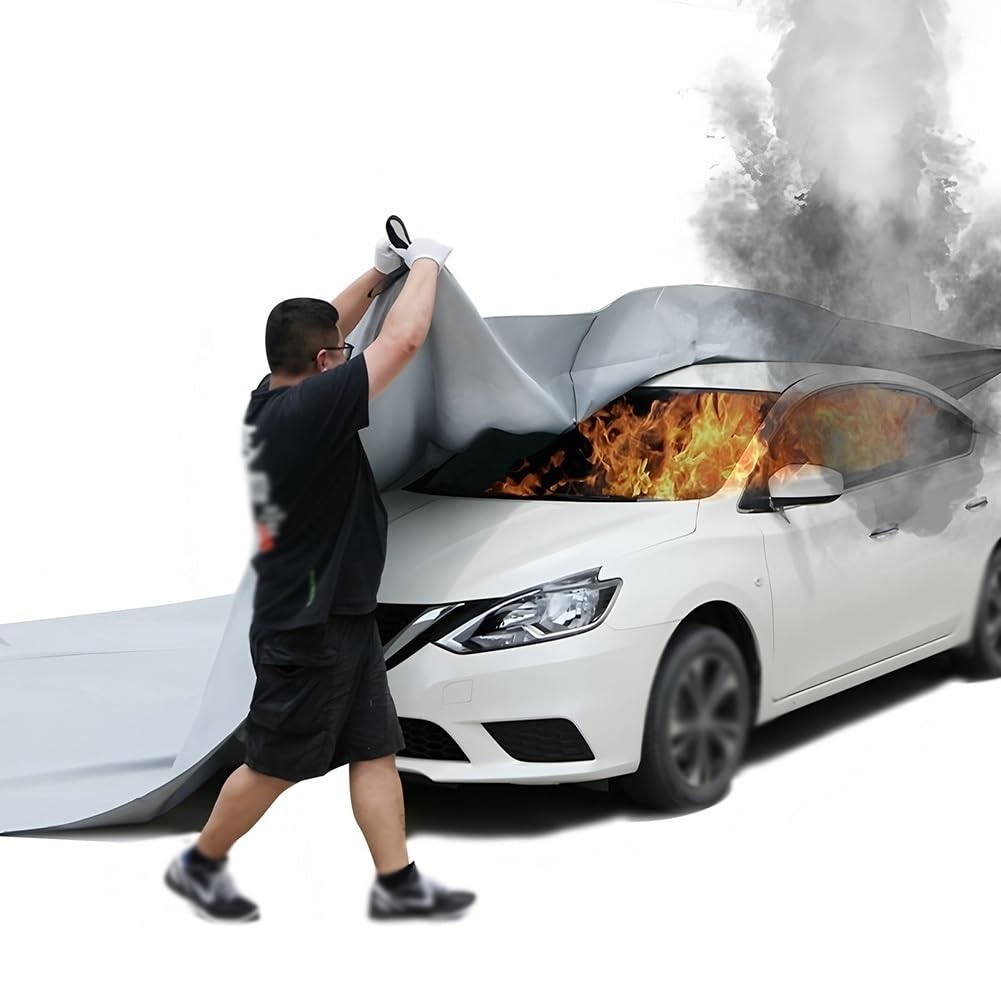 Couverture anti-incendie de voiture en fibre de verre pour sécuriser les recharges électriques