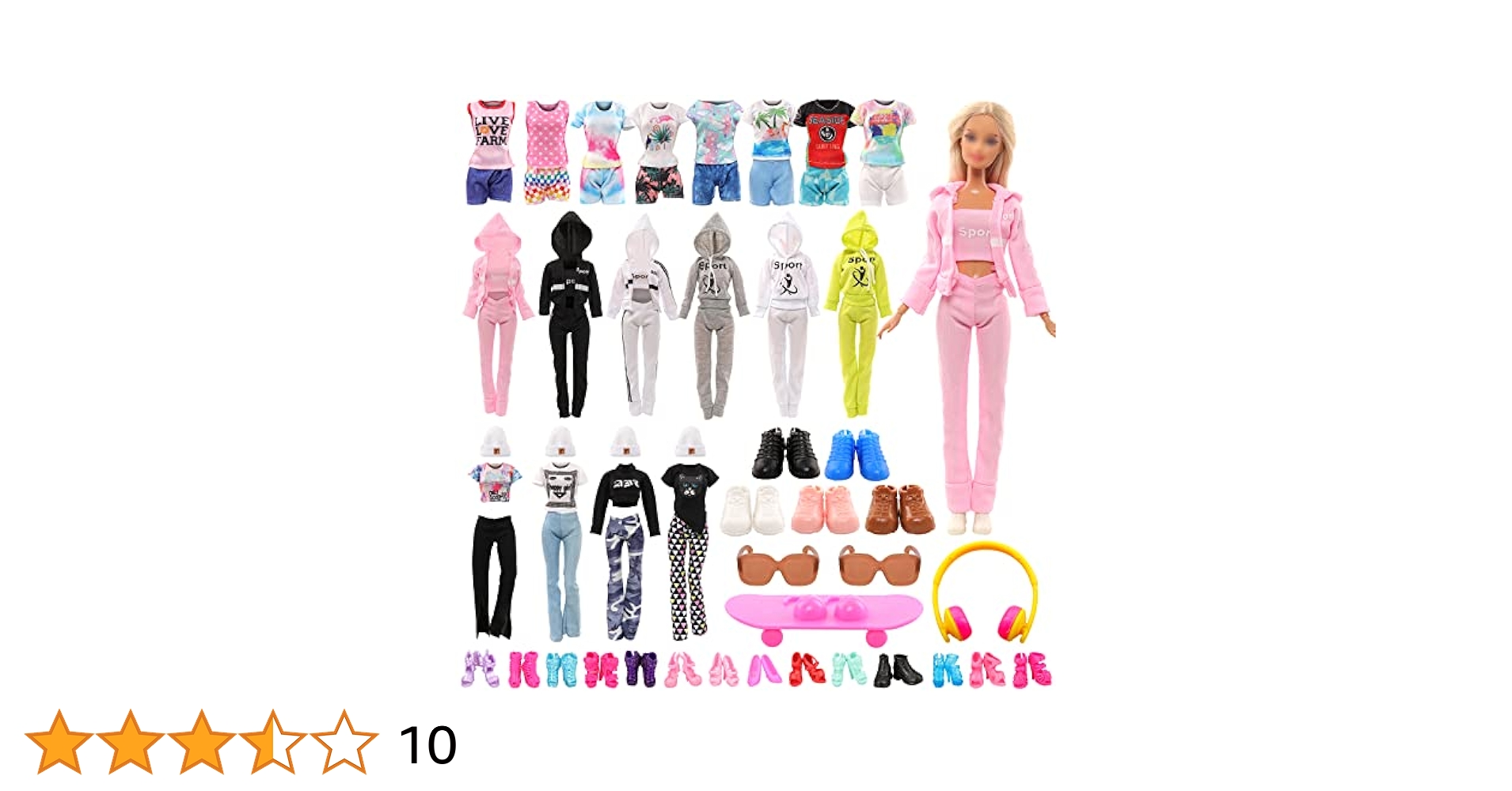 30㎝ドール用 アウトフィット  
新品  1/6ドール用 幼SD用
着せ替え服 Amazon.co.jp: Barwawa 30cmドール ピンクうんどう用服セット