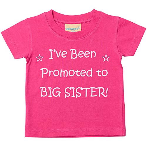 60 Second Makeover Limited I've Been Promoted to Big Sister - Camiseta para bebé (Tallas de 0 a 6 Meses a 14 a 15 años), Color Rosa