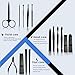 ONME Manicure Set, 15pcs Stainless Steel Nail Clipper Pedicure Professional Grooming Kit, Includes Cuticle Remover with Travel Case Beauty Care Tools Gift For Women Men (Black)
