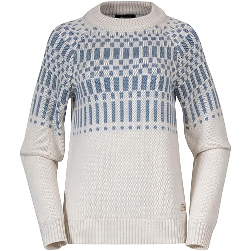 Bergans Damen Nordmarka Merino Pullover, Vanilla White-Husky Blue, M