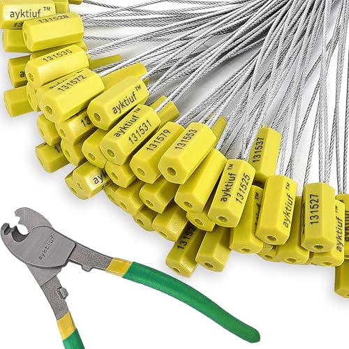 Joints de câble de sécurité en acier jaune pour conteneur x600